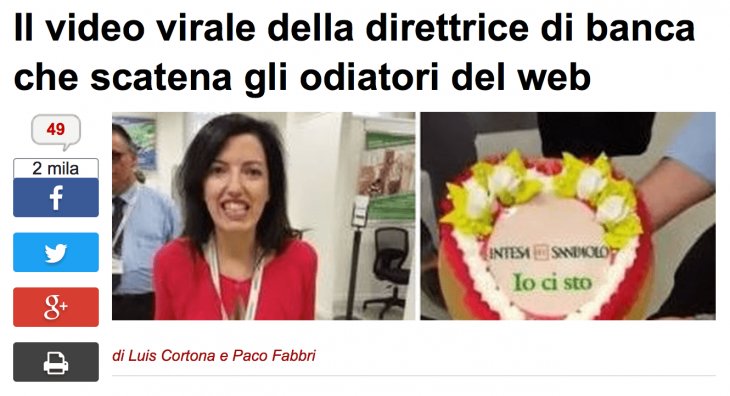 Banca Intesa Sanpaolo video virale 01