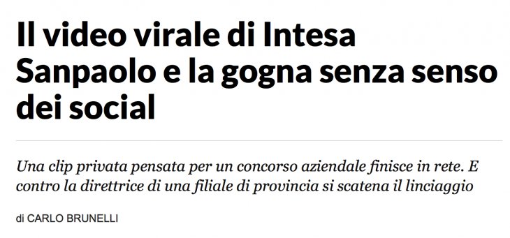 Banca Intesa Sanpaolo video virale 02