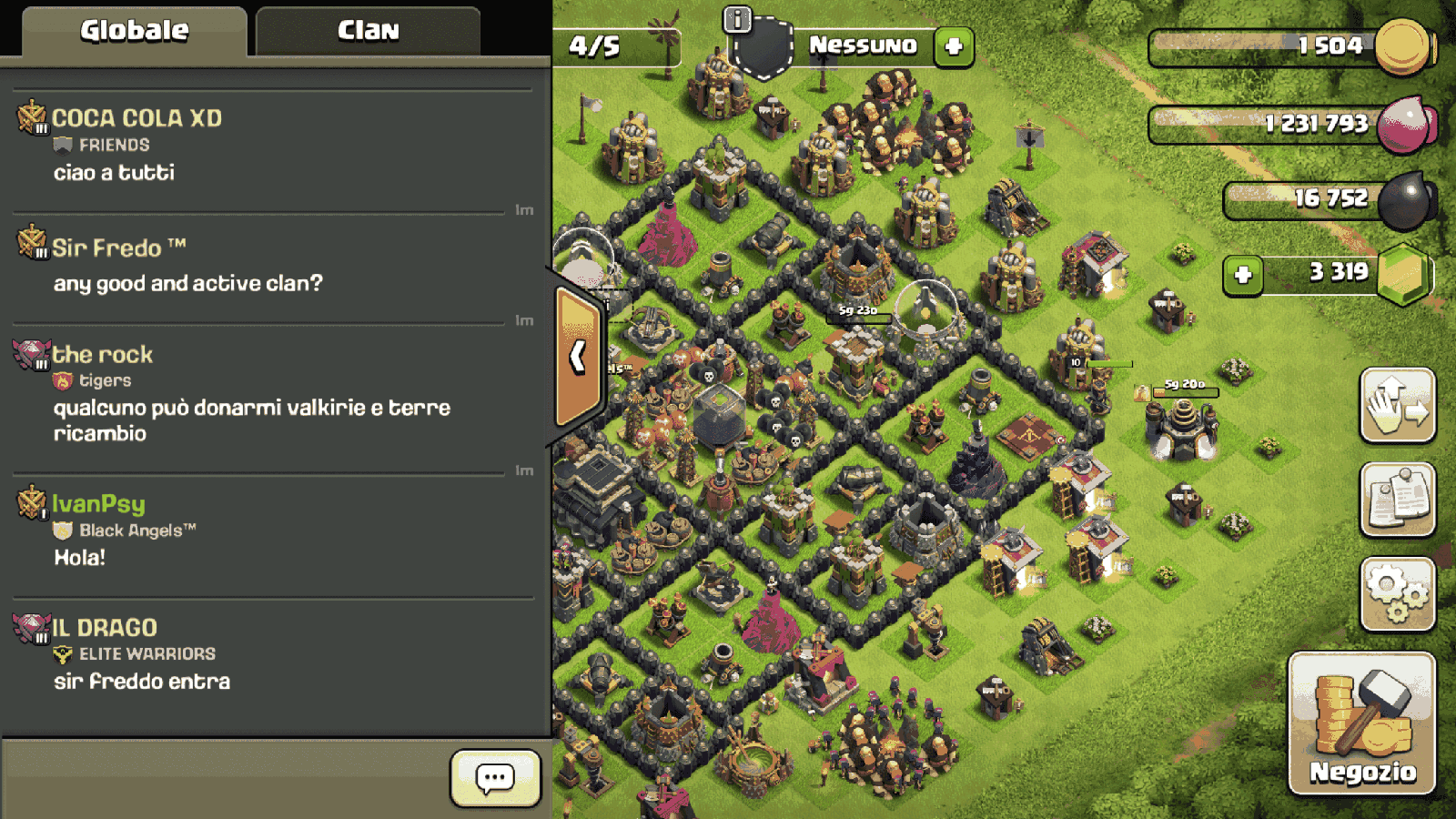 Chat di Clash of Clans