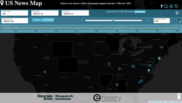 US NewsMap war keyword